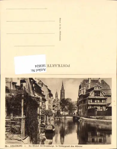 583824,Strasbourg Straßburg Ein Winkel Altstraßburg m. Münster France
