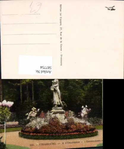 587754,Strasbourg Straßburg A L Orangerie Ganseliesel Statue France