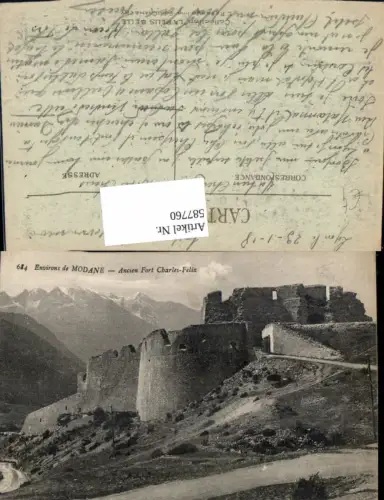 587760,Environs de Modane Ancien Fort Charles-Felix Ruine Festung France