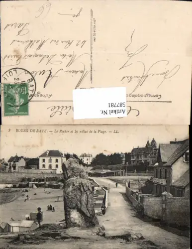 587781,Bourg de Batz Le Rocher et les villas de la Plage France