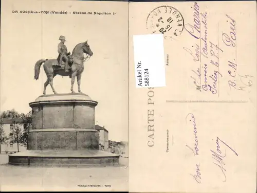 588124,La Roche-sur-Yon La Roche-s-Yon Vendee Statue de Napoleon 1er Statue France