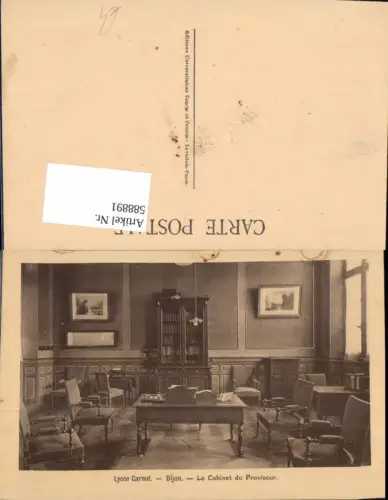 588891,France Dijon Lycee Carnot Interieur Sessel Tisch Kasten Cabinet