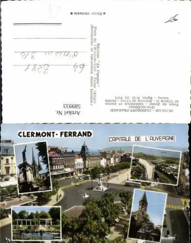 589933,Mehrbild Ak Clemont-Ferrand Capitale de l Auvergne France