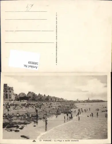 589939,Parame La Plage a maree montante Strand Strandleben France