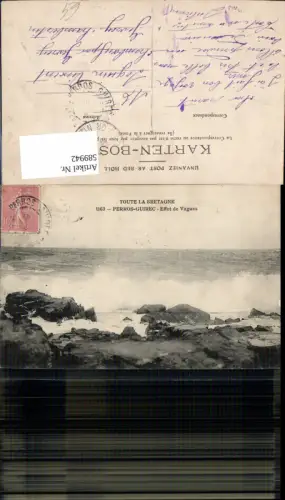 589942,Perros-Guirec Effet de Vagues Küste France