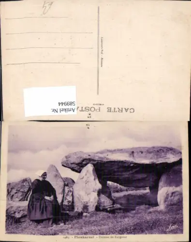 589944,Plouharnel Dolmen de Kergavat Gesteinsformation Frau Tracht France
