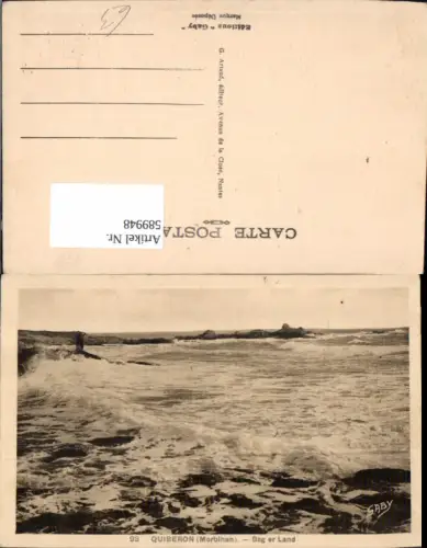 589948,Quiberon Morbihan Beg er Land Brandung France