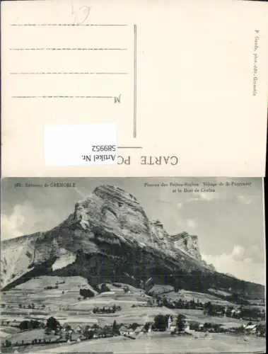 589952,Plateau des Petites-Roches Village de St Pancrasse et la Dent de Crolles France