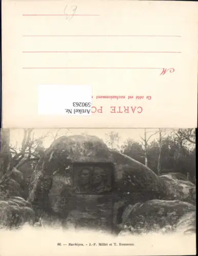 590263,Barbizon J. F. Millet et T. Rousseau Denkmal France