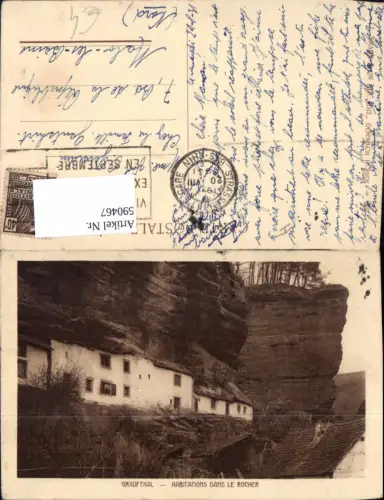 590467,Graufthal Habitations dans le Rocher France