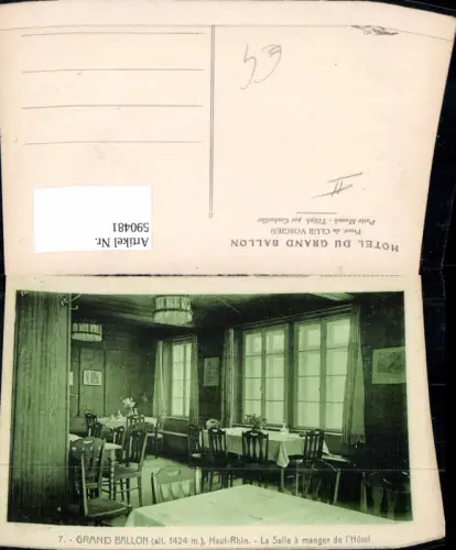 590481,Goldbach-Altenbach Grand Ballon Haut Rhin Hotel du Grand Ballon La Salle a Manger de l Hotel Innen France