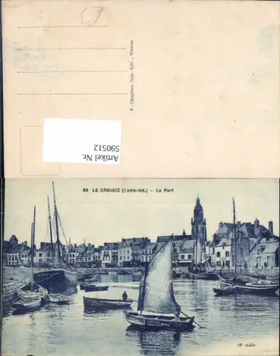 590512,Le Croisic Loire-Inf. Le Port Segelboot Boot Hafen France
