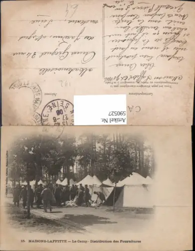 590527,Maisons-Laffitte Le Camp Distribution des Fournitures Soldaten France
