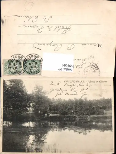 591064,Chauffailles L Etang du Chateau Schlosspark Teich France