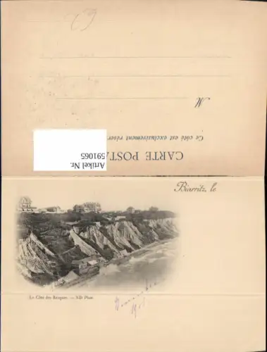 591065,Biarritz La Cote des Basques Küste France