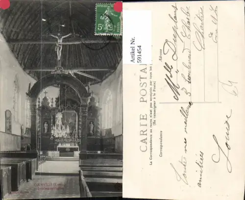 591454,Courville Interieur de l Eglise Kirche France