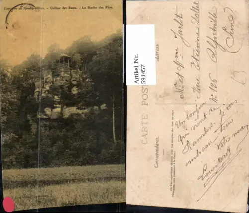 591457,Environs de Rambervillers Colline des Eaux La Roche des Fees France