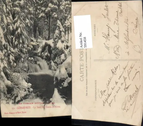 591458,Gerardmer Le Saut des Cuves en Hiver Winterpartie France