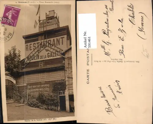 591461,Sannois Vieux Souvenirs Moulin de la Galette Mühle Restaurant France