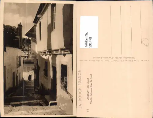 591478,Auray Morbihan Vieilles Maisons Rue St Rene France