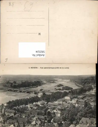 592524,Nevers Vue panoramique cote de la Loire France