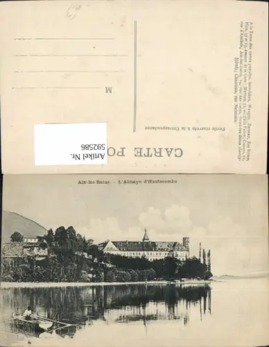 592586,Lac du Bourget Abbaye d Hautecombe Abtei Aix-les-Bains Ruderboot Boot France