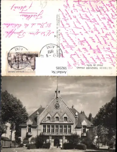 592595,Foto Ak Tergnier Aisne Hotel de Ville France