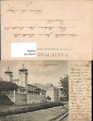 592604,L Auvergne La Bourboule Le Casino des Thermes Kasino France