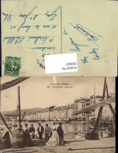 592607,La Cote d Azur Toulon Le Port Hafen Segelboot France