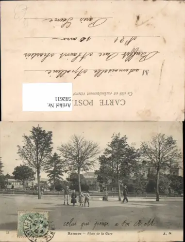 592611,Rennes Place de la Gare France