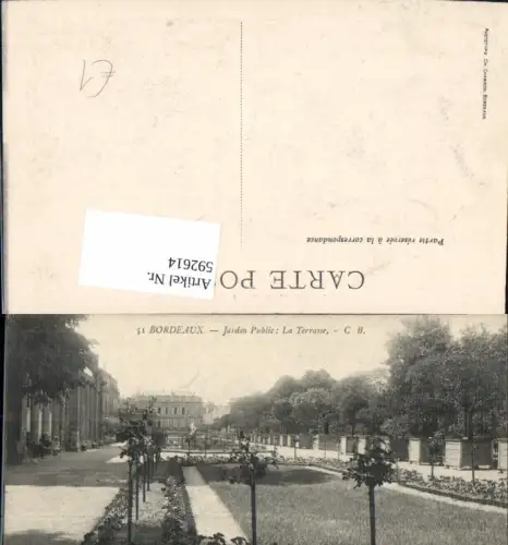 592614,Bordeaux Jardin Public La Terrasse Park Garten France