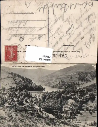 592619,Lavalla Vue generale du barrage de la Rive France