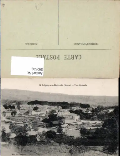 592626,Ligny-en-Barrois Meuse Vue Generale France