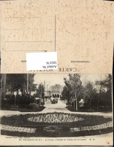 593176,Hendaye Le Casino l Avenue du Casino vus du Square Kasino France