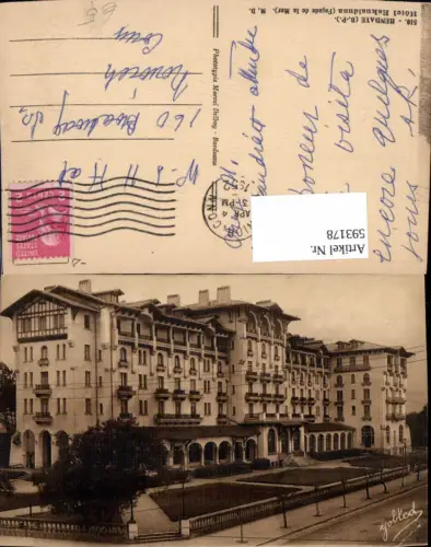 593178,Hendaye Hotel Eskualduna Facade de la Mer France