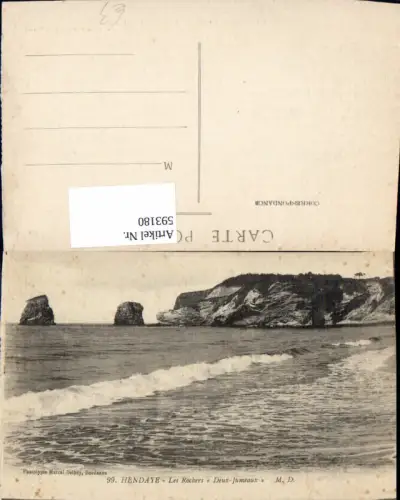 593180,Hendaye Les Rochers Deux-Jumeaux Küste Felsen France