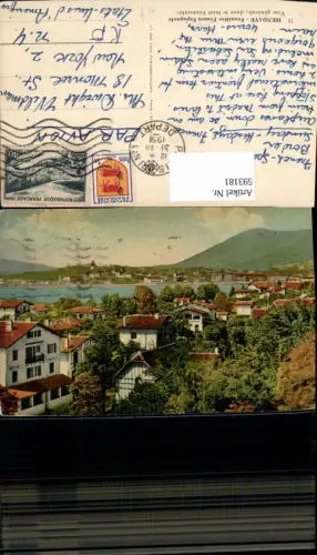 593181,Hendaye Frontiere Franco Espagnole Vue generale dans le fond Fontarabie France