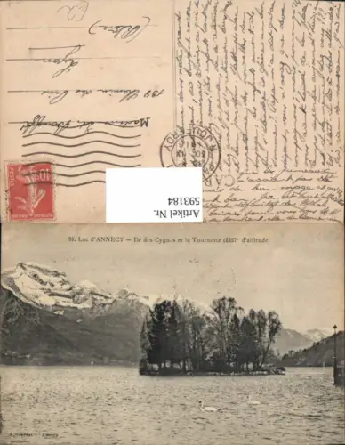 593184,Annecy Lac d Annecy Ile des Cygnes et al Tournette France