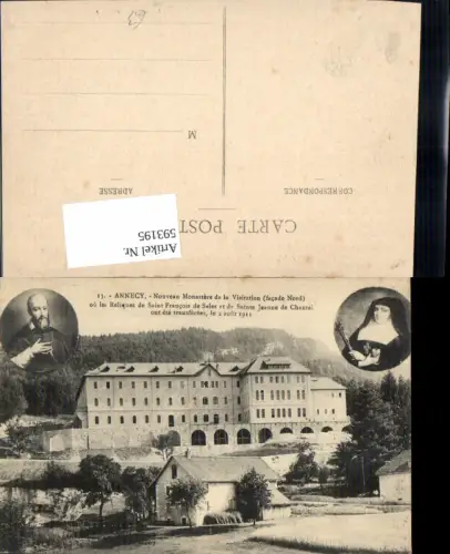 593195,Annecy Nouveau Monastere de la Visitation Facade Nord Religion France