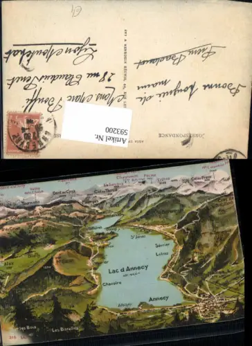 593200,Lagekarte Annecy Lac d Annecy France