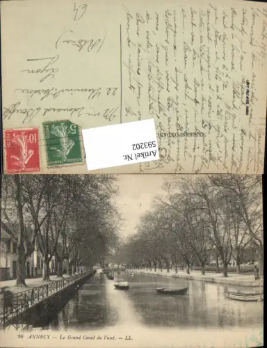 593202,Annecy Le Grand Canal du Vasse Boote France