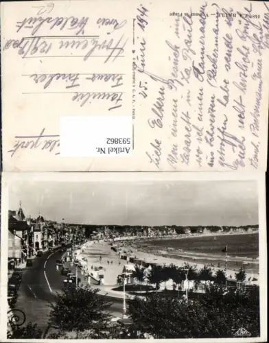 593862,Foto Ak La Baule Vue sur la Plage Strand Strandleben France