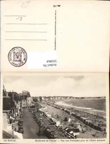 593864,La Baule Boulevard de l Ocean Vue sur Pornichet prise du l Hotel Adriana Strand Strandleben France