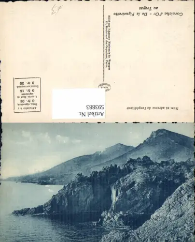 593883,Corniche d Or De la Figueirette au Trayas France