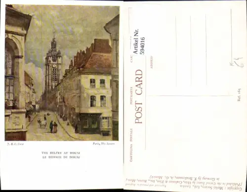 594016,Künstler Ak J. B. C. Corotle Beffroi de Douai France