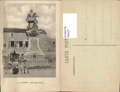 594137,St Mihiel Place Ligier-Richier Statue France