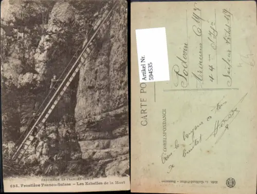 594535,Franche-Comte Frontiere Franco Suisse Les Echelles de la Mort Leiter France