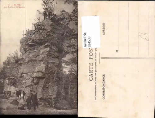 594539,St-Die Les Roches St Martin Gesteinsformation Felsen Saint-Dié-des-Vosges France