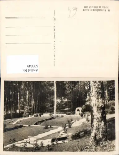 595649,Foto Ak Plombieres-les-Bains Jardin en face de la Gare France