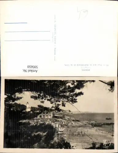 595650,Foto Ak Pornic Vue sur la Noeveillard et al Cote Küste Strand Strandleben France